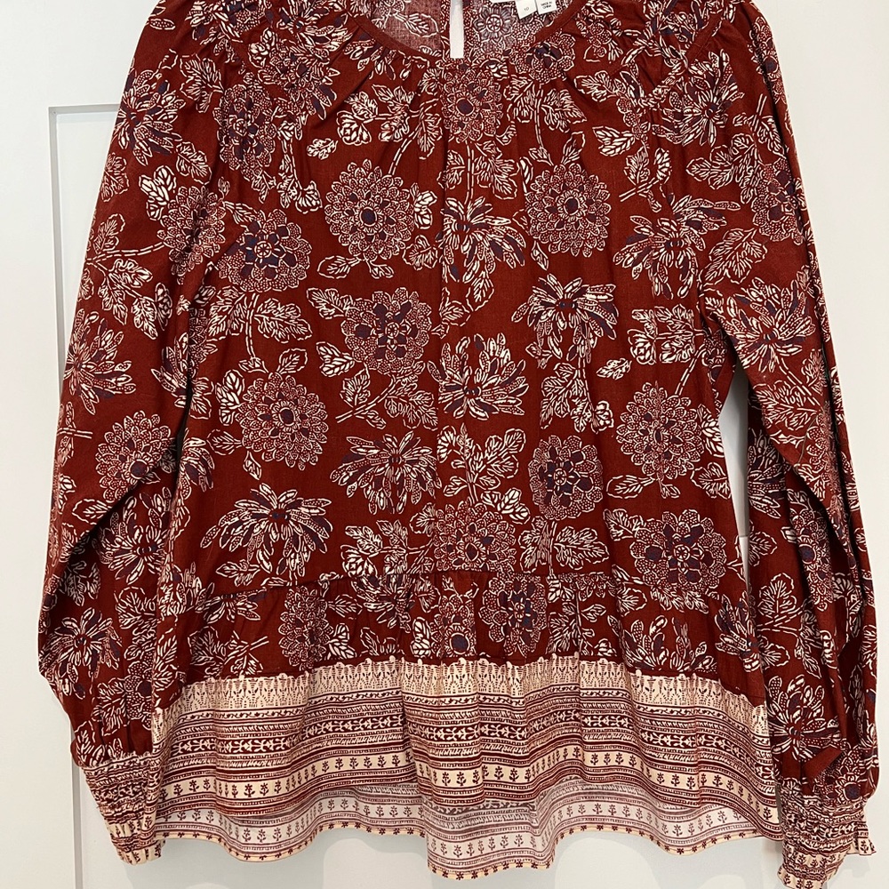 Veronica Beard cotton floral print top size 10 M/L